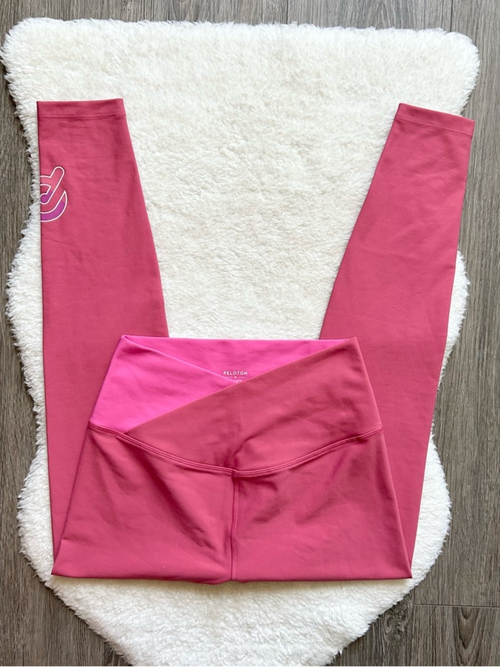 Peloton Pink High-Waist Color-block Leggings